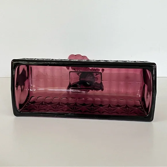 Circleware Plum Purple Amethyst Butterfly Butter Dish - Picture 9 of 16